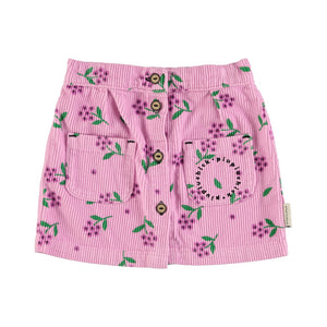 Corduroy Flower Skirt | Pink