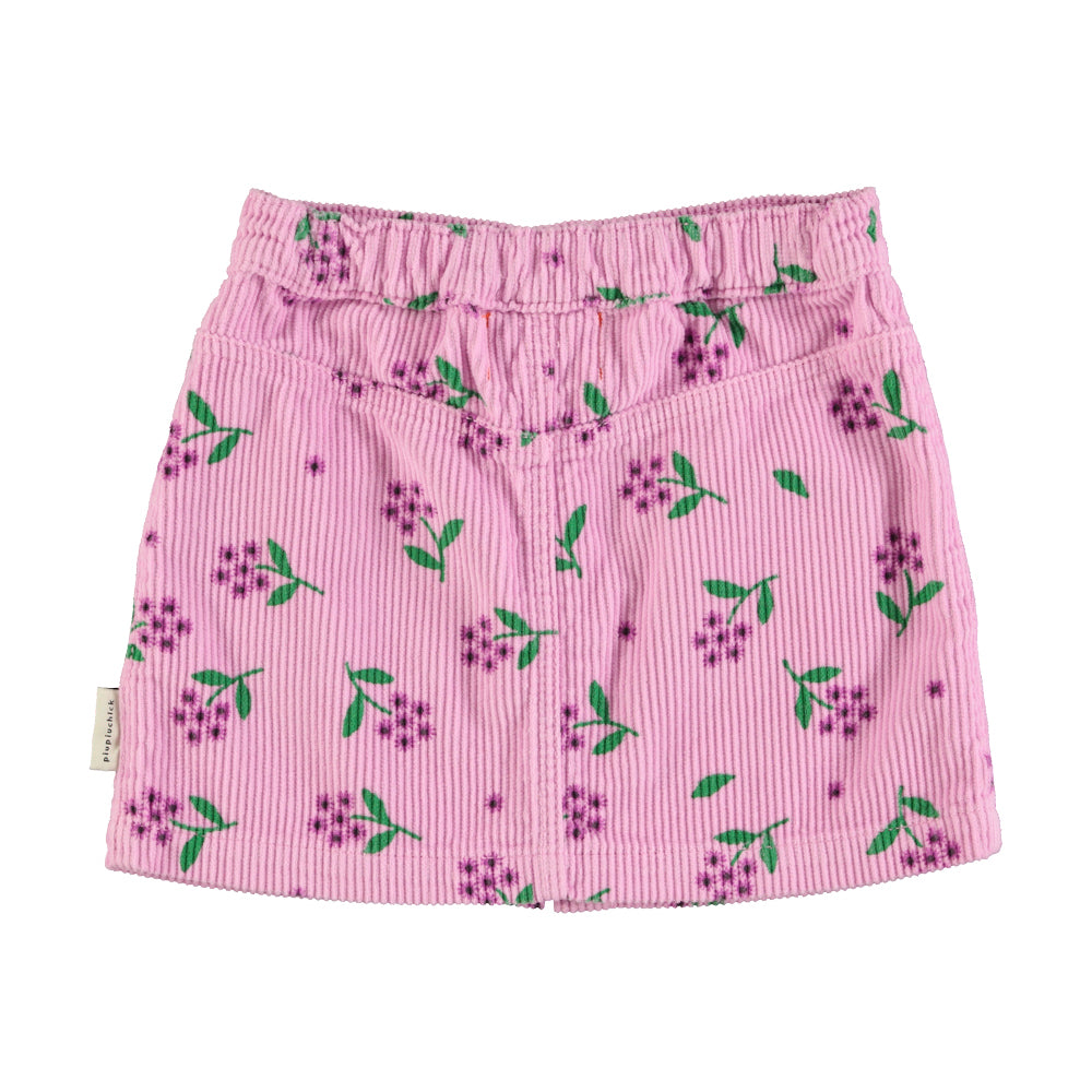 Corduroy Flower Skirt | Pink