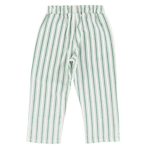 Unisex trousers - large green stripes