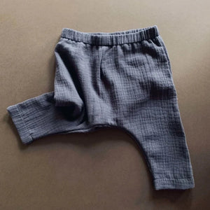 Muslin Baggy Pants - Charcoal