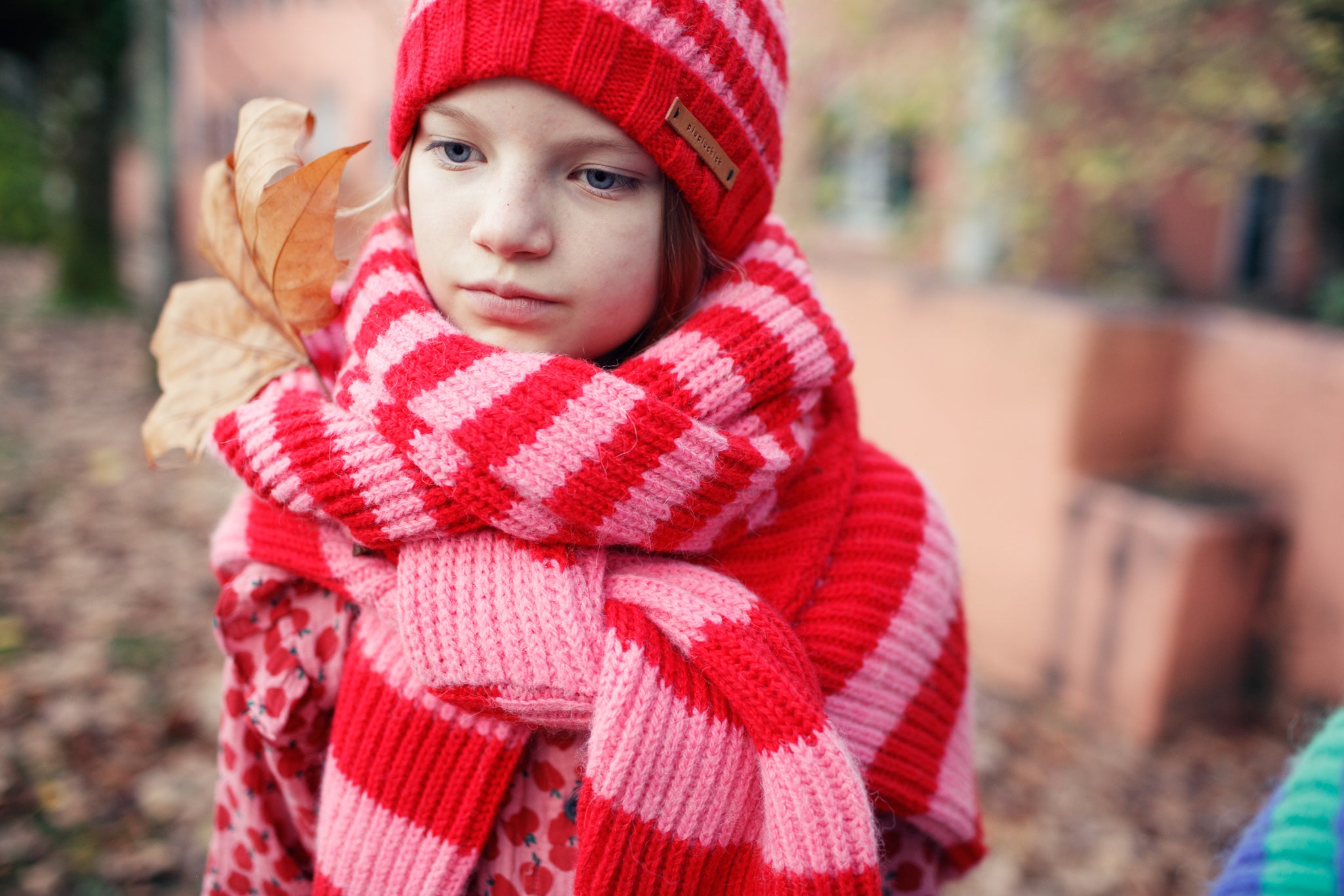 Alpaca Striped Sweater | Red & Pink