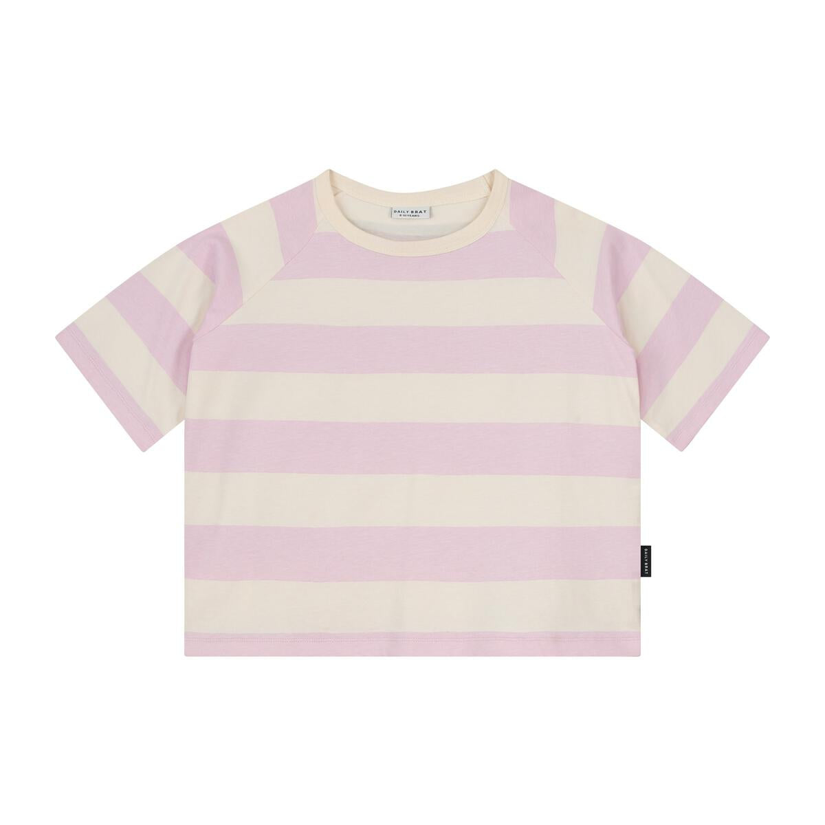 Striped Oversized T-shirt Snow Lilac
