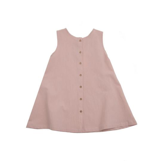 Button Dress Soft Pink